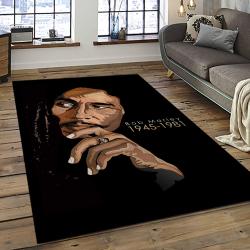 Singer Bob Marley Music Carpet Rectangle Area Rug For Living Room Bedroom Decor BM09