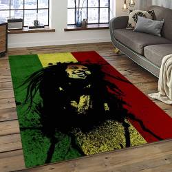 Singer Bob Marley Music Carpet Rectangle Area Rug For Living Room Bedroom Decor BM22