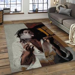 Singer Bob Marley Music Carpet Rectangle Area Rug For Living Room Bedroom Decor BM25
