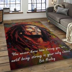 Singer Bob Marley Music Carpet Rectangle Area Rug For Living Room Bedroom Decor BM32
