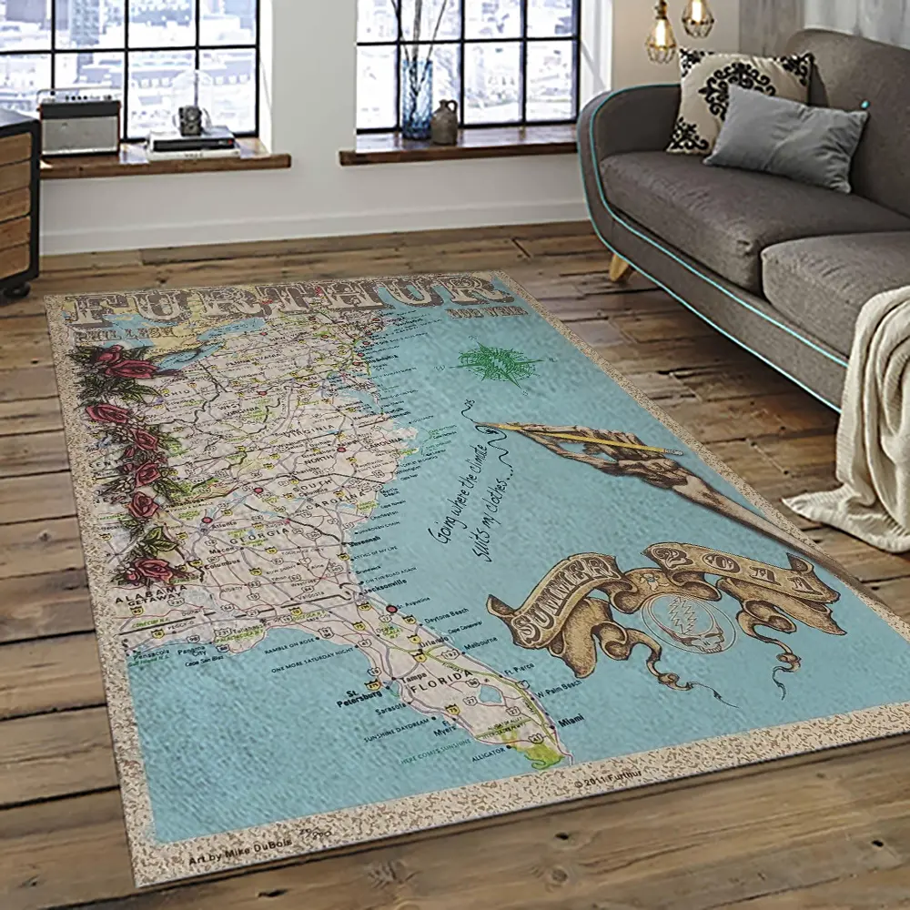 Singer Bob Weir Music Carpet Rectangle Area Rug For Living Room Bedroom Decor BW11