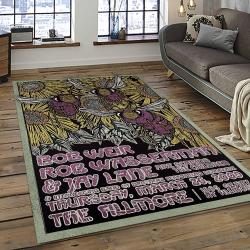 Singer Bob Weir Music Carpet Rectangle Area Rug For Living Room Bedroom Decor BW12