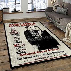 Singer Elvis Presley Music Carpet Rectangle Area Rug For Living Room Bedroom Decor EP03