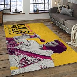 Singer Elvis Presley Music Carpet Rectangle Area Rug For Living Room Bedroom Decor EP05