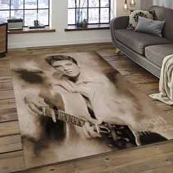Singer Elvis Presley Music Carpet Rectangle Area Rug For Living Room Bedroom Decor EP14
