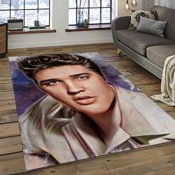 Singer Elvis Presley Music Carpet Rectangle Area Rug For Living Room Bedroom Decor EP16