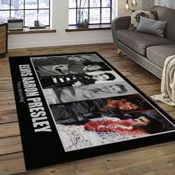 Singer Elvis Presley Music Carpet Rectangle Area Rug For Living Room Bedroom Decor EP17