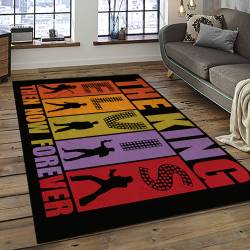 Singer Elvis Presley Music Carpet Rectangle Area Rug For Living Room Bedroom Decor EP18