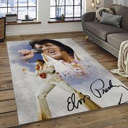 Singer Elvis Presley Music Carpet Rectangle Area Rug For Living Room Bedroom Decor EP19