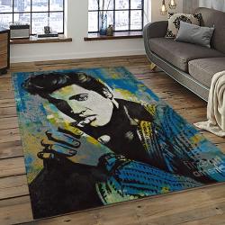 Singer Elvis Presley Music Carpet Rectangle Area Rug For Living Room Bedroom Decor EP26