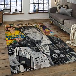 Singer Elvis Presley Music Carpet Rectangle Area Rug For Living Room Bedroom Decor EP39
