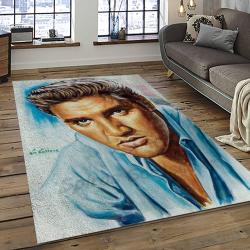 Singer Elvis Presley Music Carpet Rectangle Area Rug For Living Room Bedroom Decor EP42