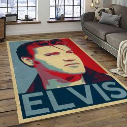 Singer Elvis Presley Music Carpet Rectangle Area Rug For Living Room Bedroom Decor EP43