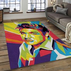 Singer Elvis Presley Music Carpet Rectangle Area Rug For Living Room Bedroom Decor EP44