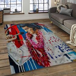 Singer Elvis Presley Music Carpet Rectangle Area Rug For Living Room Bedroom Decor EP45