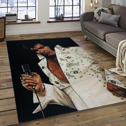 Singer Elvis Presley Music Carpet Rectangle Area Rug For Living Room Bedroom Decor EP47