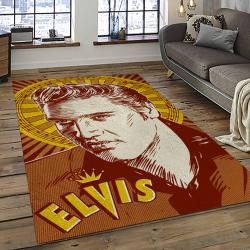Singer Elvis Presley Music Carpet Rectangle Area Rug For Living Room Bedroom Decor EP52