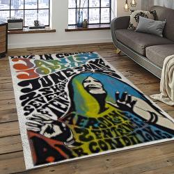 Singer Janis Joplin Music Carpet Rectangle Area Rug For Living Room Bedroom Decor JJ02