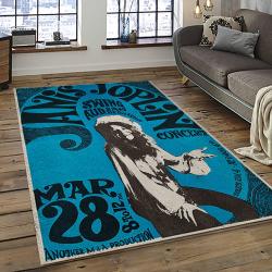 Singer Janis Joplin Music Carpet Rectangle Area Rug For Living Room Bedroom Decor JJ03