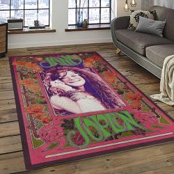 Singer Janis Joplin Music Carpet Rectangle Area Rug For Living Room Bedroom Decor JJ07