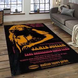 Singer Janis Joplin Music Carpet Rectangle Area Rug For Living Room Bedroom Decor JJ14