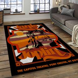 Singer Janis Joplin Music Carpet Rectangle Area Rug For Living Room Bedroom Decor JJ15
