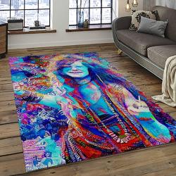 Singer Janis Joplin Music Carpet Rectangle Area Rug For Living Room Bedroom Decor JJ26