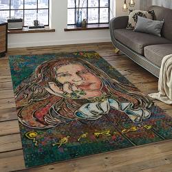 Singer Janis Joplin Music Carpet Rectangle Area Rug For Living Room Bedroom Decor JJ29