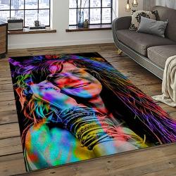 Singer Janis Joplin Music Carpet Rectangle Area Rug For Living Room Bedroom Decor JJ34