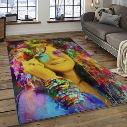 Singer Janis Joplin Music Carpet Rectangle Area Rug For Living Room Bedroom Decor JJ35