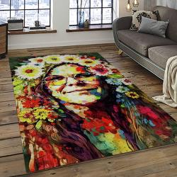 Singer Janis Joplin Music Carpet Rectangle Area Rug For Living Room Bedroom Decor JJ36