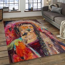 Singer Janis Joplin Music Carpet Rectangle Area Rug For Living Room Bedroom Decor JJ38
