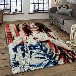 Singer Janis Joplin Music Carpet Rectangle Area Rug For Living Room Bedroom Decor JJ40