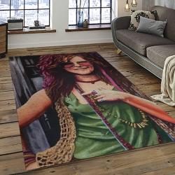 Singer Janis Joplin Music Carpet Rectangle Area Rug For Living Room Bedroom Decor JJ41