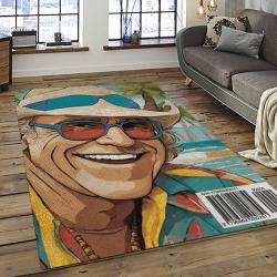 Singer Jimmy Buffett Music Carpet Rectangle Area Rug For Living Room Bedroom Decor JB09