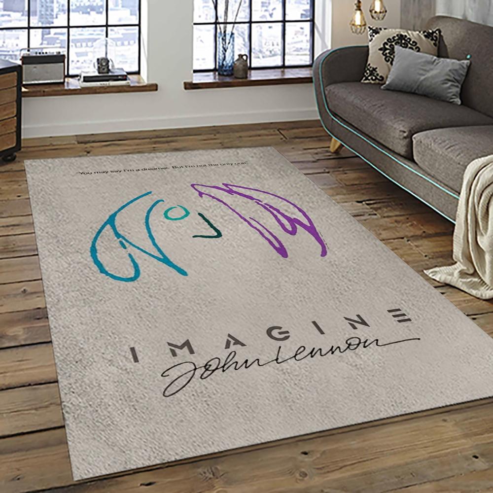 Singer John Lennon Music Carpet Rectangle Area Rug For Living Room Bedroom Decor JL07