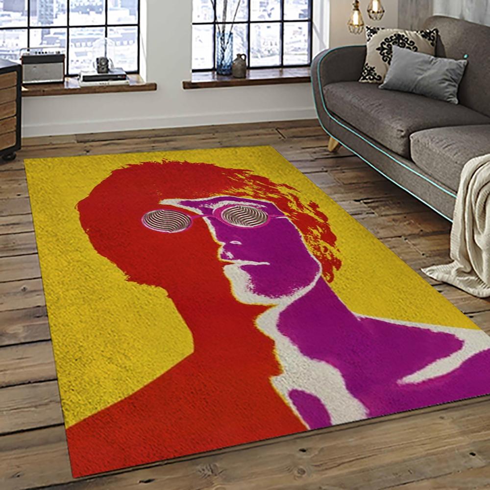 Singer John Lennon Music Carpet Rectangle Area Rug For Living Room Bedroom Decor JL11