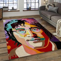 Singer John Lennon Music Carpet Rectangle Area Rug For Living Room Bedroom Decor JL18