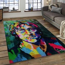 Singer John Lennon Music Carpet Rectangle Area Rug For Living Room Bedroom Decor JL19