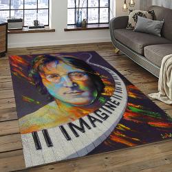 Singer John Lennon Music Carpet Rectangle Area Rug For Living Room Bedroom Decor JL22