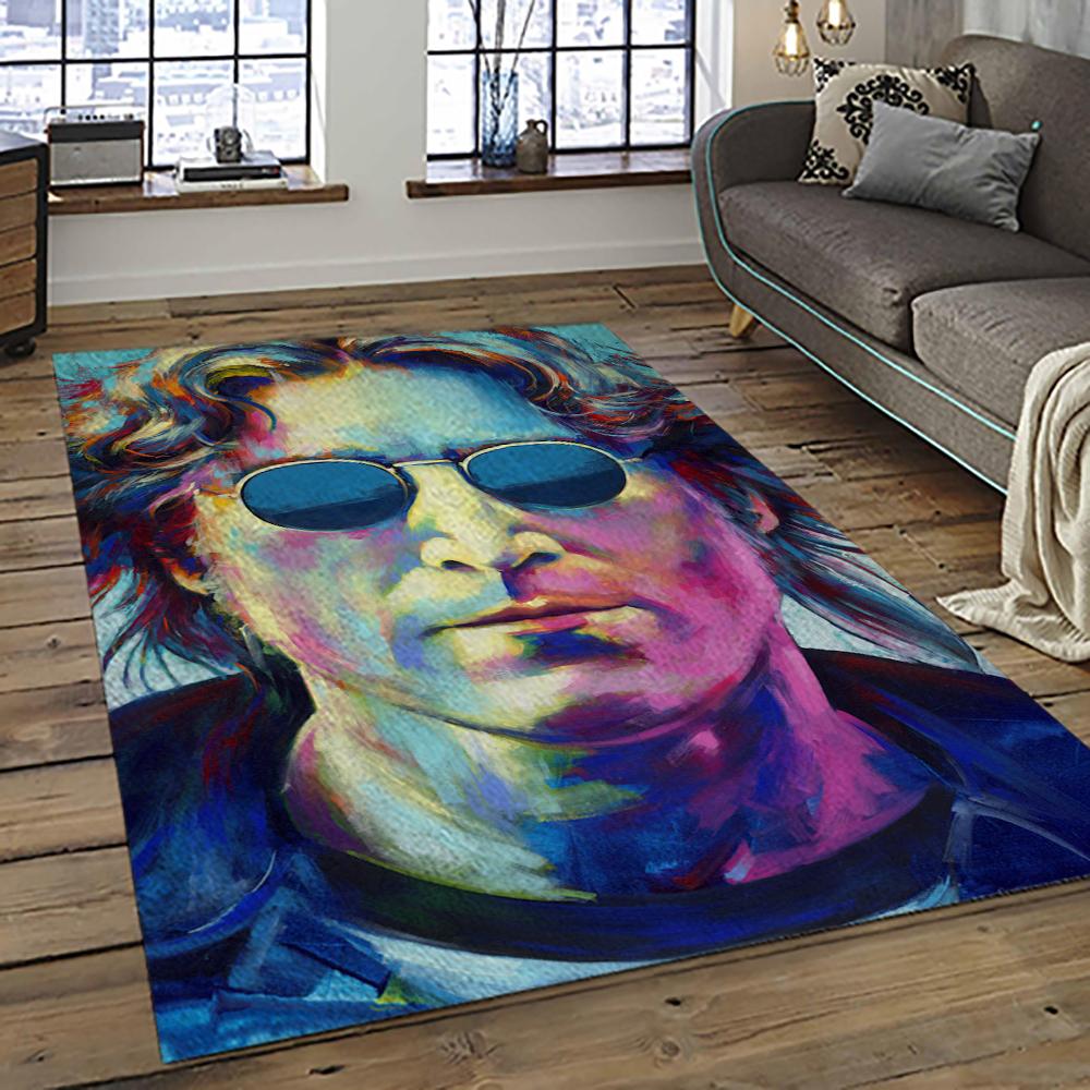 Singer John Lennon Music Carpet Rectangle Area Rug For Living Room Bedroom Decor JL23