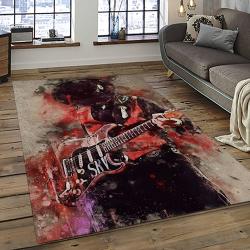 Singer Stevie Ray Vaughan Music Carpet Rectangle Area Rug For Living Room Bedroom Decor SRV01
