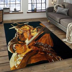 Singer Stevie Ray Vaughan Music Carpet Rectangle Area Rug For Living Room Bedroom Decor SRV02
