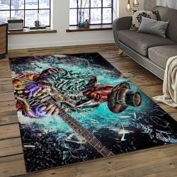 Singer Stevie Ray Vaughan Music Carpet Rectangle Area Rug For Living Room Bedroom Decor SRV03