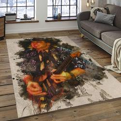 Singer Stevie Ray Vaughan Music Carpet Rectangle Area Rug For Living Room Bedroom Decor SRV05