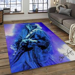 Singer Stevie Ray Vaughan Music Carpet Rectangle Area Rug For Living Room Bedroom Decor SRV08
