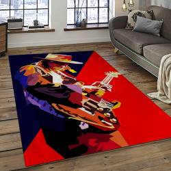 Singer Stevie Ray Vaughan Music Carpet Rectangle Area Rug For Living Room Bedroom Decor SRV10