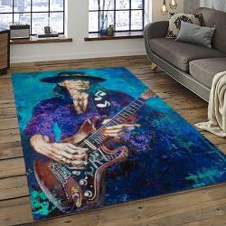 Singer Stevie Ray Vaughan Music Carpet Rectangle Area Rug For Living Room Bedroom Decor SRV20