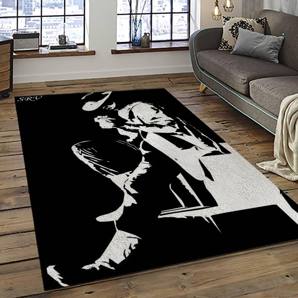 Singer Stevie Ray Vaughan Music Carpet Rectangle Area Rug For Living Room Bedroom Decor SRV27