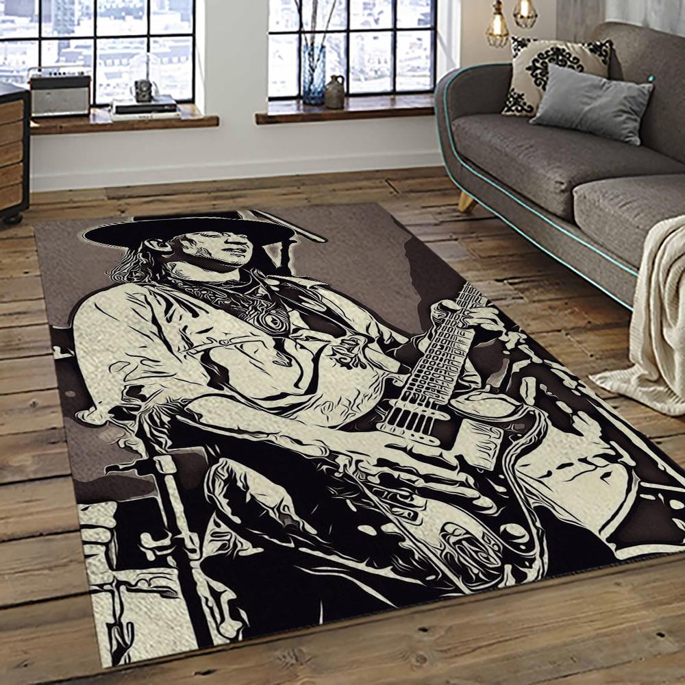 Singer Stevie Ray Vaughan Music Carpet Rectangle Area Rug For Living Room Bedroom Decor SRV28